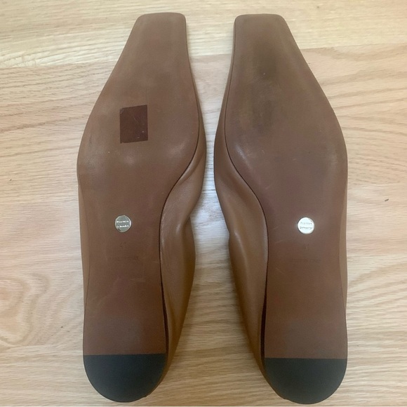 NIB PROENZA SCHOULER Kristie Ballet Flat Brown Square Toe Minimalist Neutral 41 - Picture 10 of 16